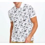 Defacto Erkek Beyaz Desenli Slim Fit Polo T-Shirt N6726AZ