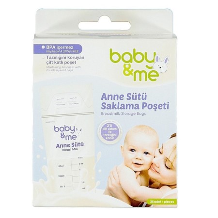 Baby me Anne Sütü Saklama Poşeti 25 Adet