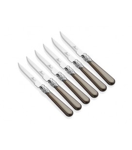 Biev Sedefli Kahverengi Melam&çelik 6 Lı Tatlı Bıçağı Sgr1504-6
