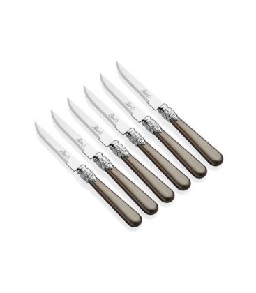 Biev Sedefli Kahverengi Melam&çelik 6 Lı Tatlı Bıçağı Sgr1504-6