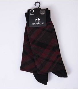 Çift Geyik Karaca Karaca Erkek 2 li Soket Çorap - Siyah 117311020