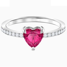 Swarovski One Heart Kırmızı Rodyum Kaplama Yüzük 5474941