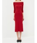 Koton Kadın Yırtmaç Detaylı Elbise - Kırmızı 7KAK83947EK401
