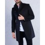Sateen Erkek Siyah Kaşe Kaban 101-1570