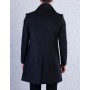 Sateen Erkek Siyah Kaşe Kaban 101-1570