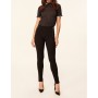 Trendyolmilla  Straight-Leg Pants Siyah Fermuar Detaylı Örme Pantolon TCLAW19VG0062