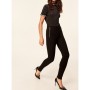Trendyolmilla  Straight-Leg Pants Siyah Fermuar Detaylı Örme Pantolon TCLAW19VG0062