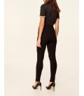 Trendyolmilla  Straight-Leg Pants Siyah Fermuar Detaylı Örme Pantolon TCLAW19VG0062