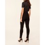 Trendyolmilla  Straight-Leg Pants Siyah Fermuar Detaylı Örme Pantolon TCLAW19VG0062