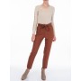 Seven Hill Kadın Tarçın Lastikli Yün Kumaş Pantolon DS19KB018985