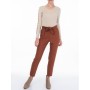 Seven Hill Kadın Tarçın Lastikli Yün Kumaş Pantolon DS19KB018985