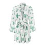 İpekyol Kadın Beyaz Yeşil Baskılı Kimono IS1170005066