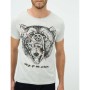 Koton Erkek Grafik Baskı T-Shirt  Gri 6KAM11586LK023