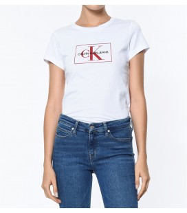 Calvin Klein Kadın Outline Monogram Slim FitTişört  J20J208604