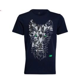 New Balance Erkek Lacivert T-Shirt - NB Wolf Tee - V-MTT902-AVI