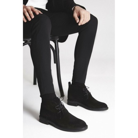 Hotiç Hakiki Deri Siyah Erkek Bot & Bootie 02BOH148760A100