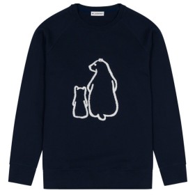 Bluemint Tyler Motifli Pamuk Sweatshirt Dark Navy