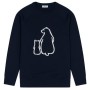 Bluemint Tyler Motifli Pamuk Sweatshirt Dark Navy