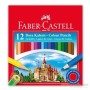 Faber-Castell Karton Kutu Boya Kalemi 12 Renk Yarım Boy