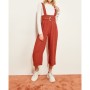 Trendyolmilla  Kiremit Kemerli İnce Fitilli Kadife Tulum TCLSS19ST0019