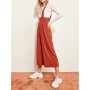 Trendyolmilla  Kiremit Kemerli İnce Fitilli Kadife Tulum TCLSS19ST0019