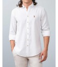 U.S. Polo Assn. Erkek Gömlek Beyaz Gömlek Uzunkol G081SZ004.000.755222