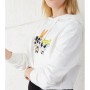 Eka Kadın Krem Renkli Power Girl Baskılı Kapişonlu Sweatshirt