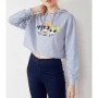 Eka Kadın Gri Renkli Power Girl Baskılı Kapişonlu Sweatshirt