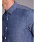Dufy Erkek Gömlek Desenli Mavi DU4202011012