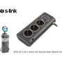 S-Link SPGX-33 1.5m 3Lü Çocuk Korumalı 1.5mm2 Tam Bakır Kablolu Grup Priz