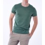 Dufy Yeşil Bisiklet Yaka Düz Erkek T-SHIRT DU1999041004