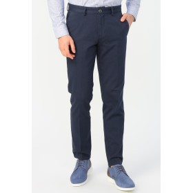 Altınyıldız Classics Erkek Lacivert Slim Fit Desenli Pantolon 4A0120200024