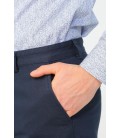 Altınyıldız Classics Erkek Lacivert Slim Fit Desenli Pantolon 4A0120200024