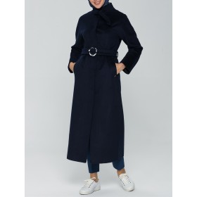 Armine Kaşe Pardesü Lacivert 9K8824