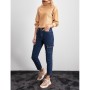 Trendyolmilla Lacivert Kargo Cep Yüksek Bel Slim Fit Jeans TWOAW20JE0293