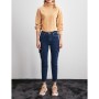 Trendyolmilla Lacivert Kargo Cep Yüksek Bel Slim Fit Jeans TWOAW20JE0293