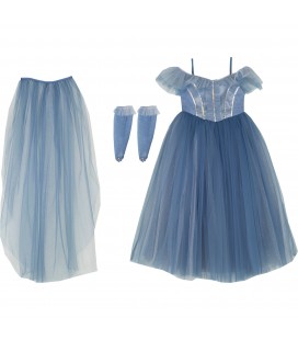 Mamino Kız Çocuk Mavi Kostüm 9352