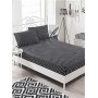 Eponj Home Çift Kişilik Pes Lastikli Çarşaf Seti B&W SmallStar EP-014745