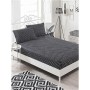 Eponj Home Çift Kişilik Pes Lastikli Çarşaf Seti B&W SmallStar EP-014745