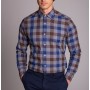 Dufy İndigo Kareli Erkek Slim Fit Gömlek DU2184013009