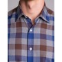 Dufy İndigo Kareli Erkek Slim Fit Gömlek DU2184013009