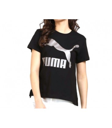 Puma Classics Logo Kadın Siyah Tişört 57624256