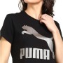Puma Classics Logo Kadın Siyah Tişört 57624256