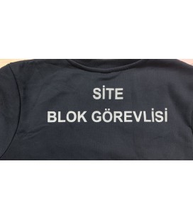 Site Blok Görevlisi Baskılı Sweatshirt