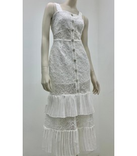 Beyaz Askılı Kadın Elbise GD1682
