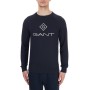 Gant Erkek Siyah Baskılı Bisiklet Yaka Sweatshirt 2046062