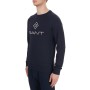 Gant Erkek Siyah Baskılı Bisiklet Yaka Sweatshirt 2046062