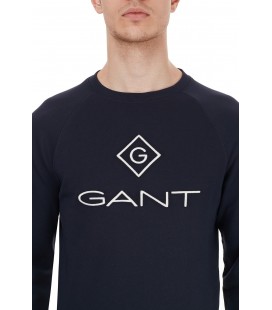 Gant Erkek Siyah Baskılı Bisiklet Yaka Sweatshirt 2046062