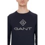 Gant Erkek Siyah Baskılı Bisiklet Yaka Sweatshirt 2046062