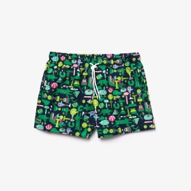 Lacoste X Jeremyville Erkek Baskılı Renkli Şort Mayo MH0221